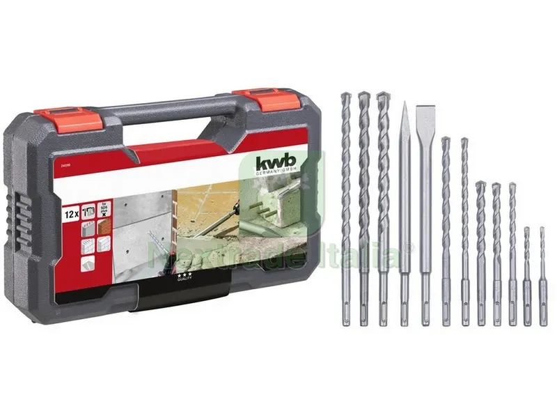 SET PUNTE E SCALPELLI SDS-PLUS 12 PEZZI — Punte, frese e dischi — rif. FERX.VIT38675 SET PUNTE E SCALPELLI SDS-PLUS 12 PEZZI — Punte, frese e dischi — rif. FERX.VIT38675