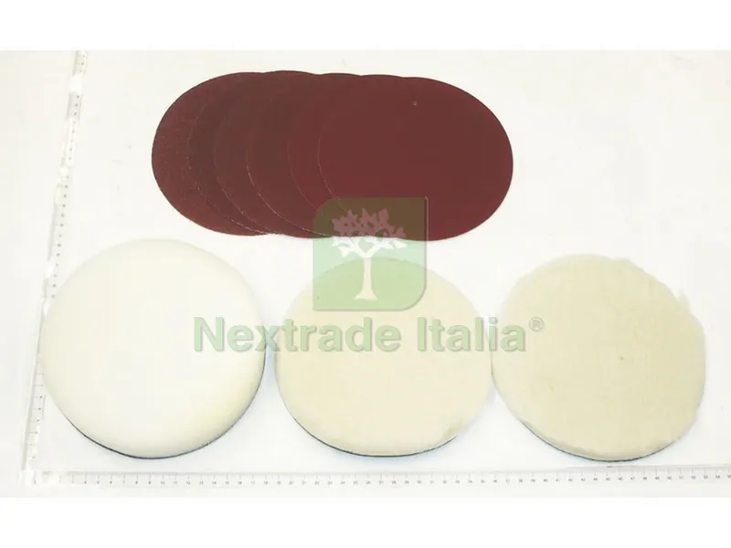 SET CUFFIE + DISCHI PER LUCIDATRICE BT-PO1100E 9 PEZZI — Smerigliatrici e seghe — rif. FERX.VIT38677 SET CUFFIE + DISCHI PER LUCIDATRICE BT-PO1100E 9 PEZZI — Smerigliatrici e seghe — rif. FERX.VIT38677