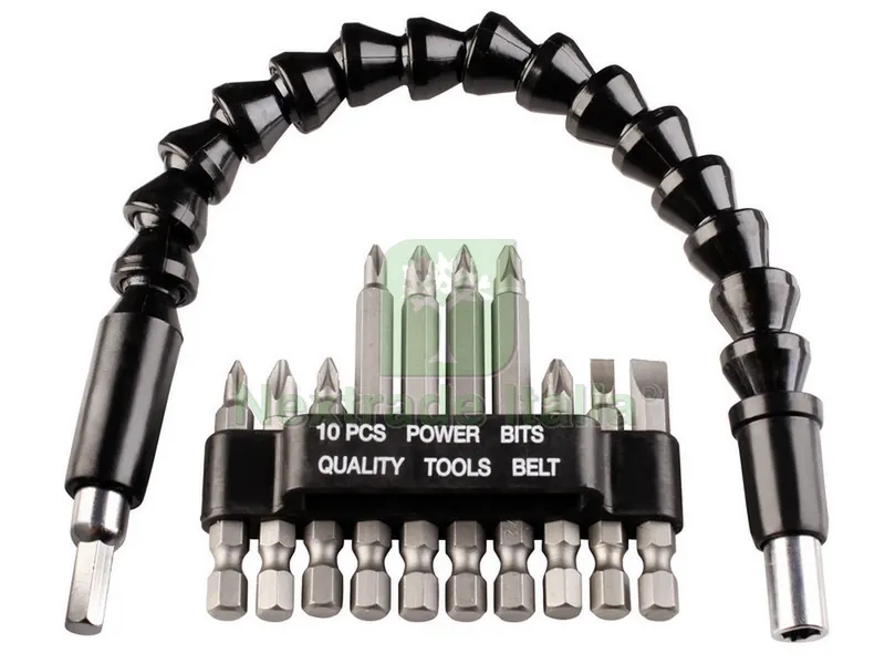 Set Bits con Alberino Flessibile 11 Pezzi — Cacciaviti e giraviti — rif. FERX.VIT38842 Set Bits con Alberino Flessibile 11 Pezzi — Cacciaviti e giraviti — rif. FERX.VIT38842