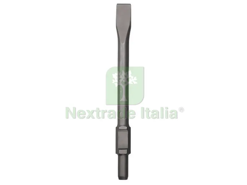 SCALPELLO PIATTO Attacco esagonale mm. 30 lunghezza mm. 410 — Misurazione e taglio manuale — rif. FERX.VIT40514 SCALPELLO PIATTO Attacco esagonale mm. 30 lunghezza mm. 410 — Misurazione e taglio manuale — rif. FERX.VIT40514