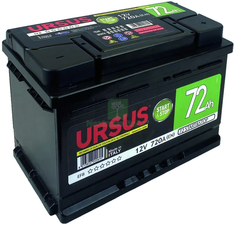 BATTERIA AVVIAMENTO AUTO URSUS START & STOP 72 Ah — Ricambi e fluidi auto — rif. FERX.VIT56676 BATTERIA AVVIAMENTO AUTO URSUS START & STOP 72 Ah — Ricambi e fluidi auto — rif. FERX.VIT56676