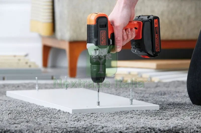 Black+Decker TRAPANO AVVITATORE A BATTERIA BCD001C1-QW 18 V 1 batteria 1,5 — Trapani e avvitatori — rif. FERX.VIT56232 — foto 2