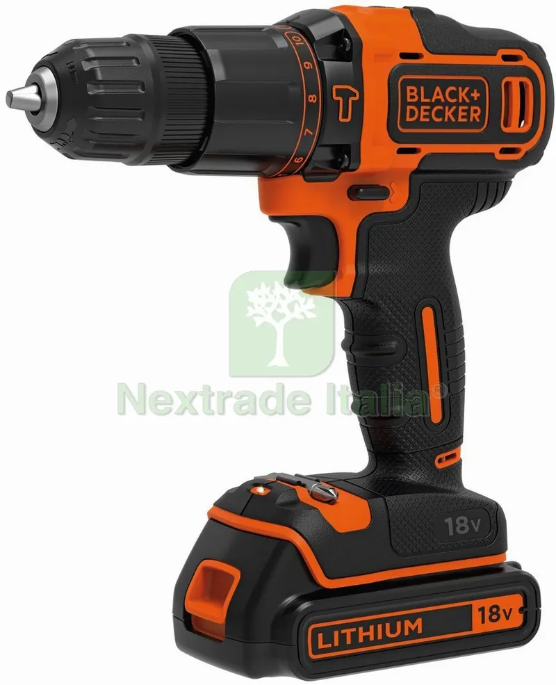 Black+Decker Trapano Avvitatore a Percussione BDCHD18K-QW 18V 1 batteria 1, — Trapani e avvitatori — rif. FERX.VIT56233 Black+Decker Trapano Avvitatore a Percussione BDCHD18K-QW 18V 1 batteria 1, — Trapani e avvitatori — rif. FERX.VIT56233