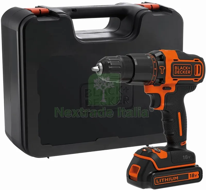 Black+Decker Trapano Avvitatore a Percussione BDCHD18K-QW 18V 1 batteria 1, — Trapani e avvitatori — rif. FERX.VIT56233 — foto 2 Black+Decker Trapano Avvitatore a Percussione BDCHD18K-QW 18V 1 batteria 1, — Trapani e avvitatori — rif. FERX.VIT56233 — foto 2