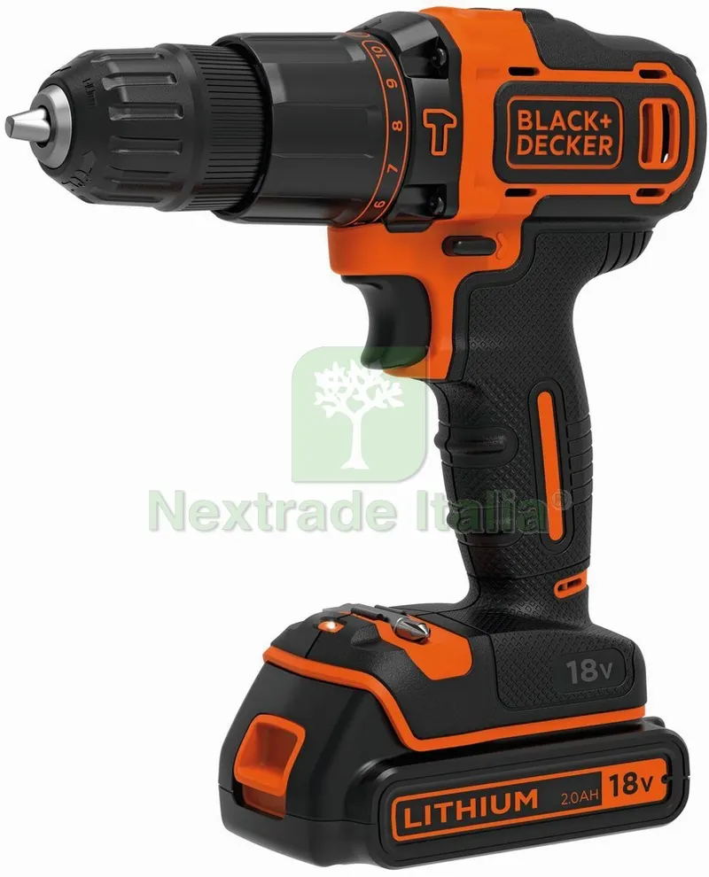 Black+Decker Trapano Avvitatore Percussione BDCHD18KB QW 18V 2 batterie 1,5 — Trapani e avvitatori — rif. FERX.VIT56234 Black+Decker Trapano Avvitatore Percussione BDCHD18KB QW 18V 2 batterie 1,5 — Trapani e avvitatori — rif. FERX.VIT56234