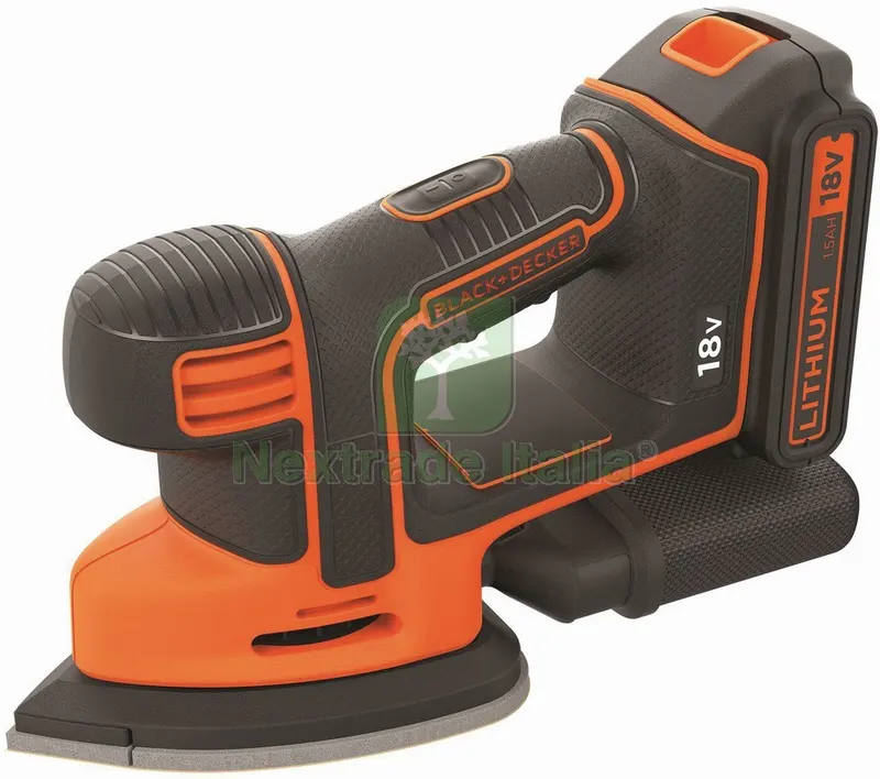 Black+Decker Levigatrice Mouse a Batteria BDCDS18-QW 18V 1 batteria 1,5 Ah — Smerigliatrici e seghe — rif. FERX.VIT56242 Black+Decker Levigatrice Mouse a Batteria BDCDS18-QW 18V 1 batteria 1,5 Ah — Smerigliatrici e seghe — rif. FERX.VIT56242