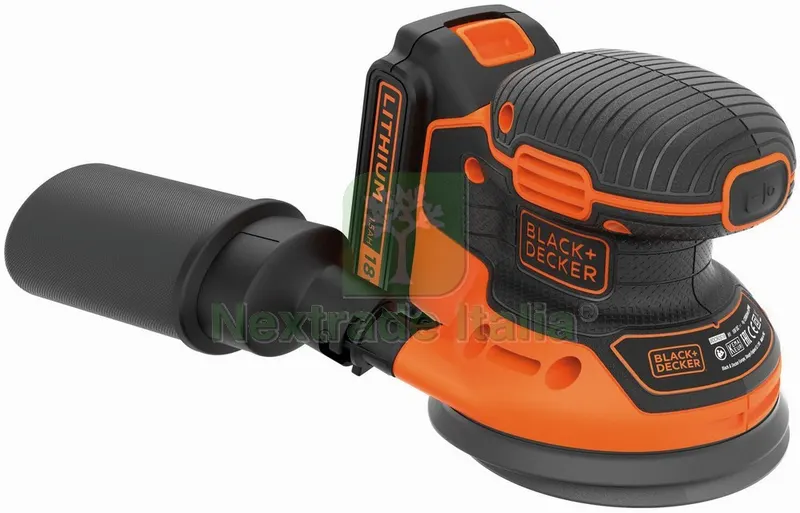 Black+Decker Levigatrice Rotorbitale a Batteria BDCROS18-QW 18V 1 batteria 1,5 Ah — Smerigliatrici e seghe — rif. FERX.VIT56243 Black+Decker Levigatrice Rotorbitale a Batteria BDCROS18-QW 18V 1 batteria 1,5 Ah — Smerigliatrici e seghe — rif. FERX.VIT56243