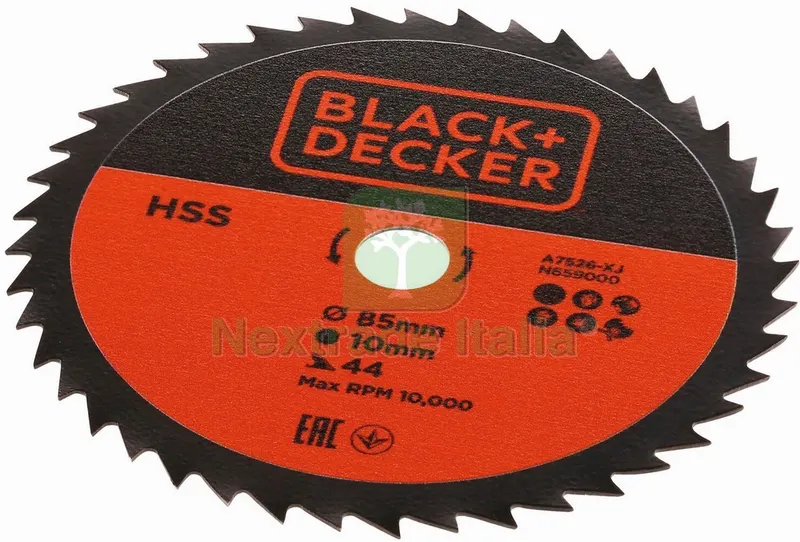 Black+Decker Lama HSS A7526 XJ Mini Sega Circolare i mm 85 44 denti — Smerigliatrici e seghe — rif. FERX.VIT56273