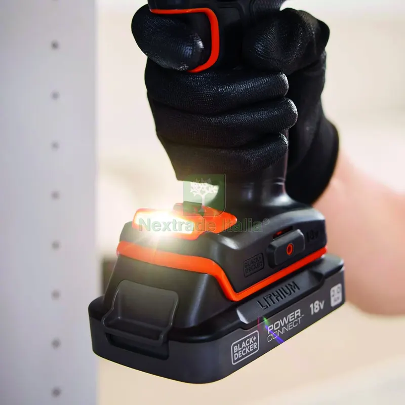 Black+Decker Trapano Avvitatore a Batteria BCD382D2XK-QW 18 V 2 batterie 2,0 Ah — Trapani e avvitatori — rif. FERX.VIT57824 — foto 3 Black+Decker Trapano Avvitatore a Batteria BCD382D2XK-QW 18 V 2 batterie 2,0 Ah — Trapani e avvitatori — rif. FERX.VIT57824 — foto 3