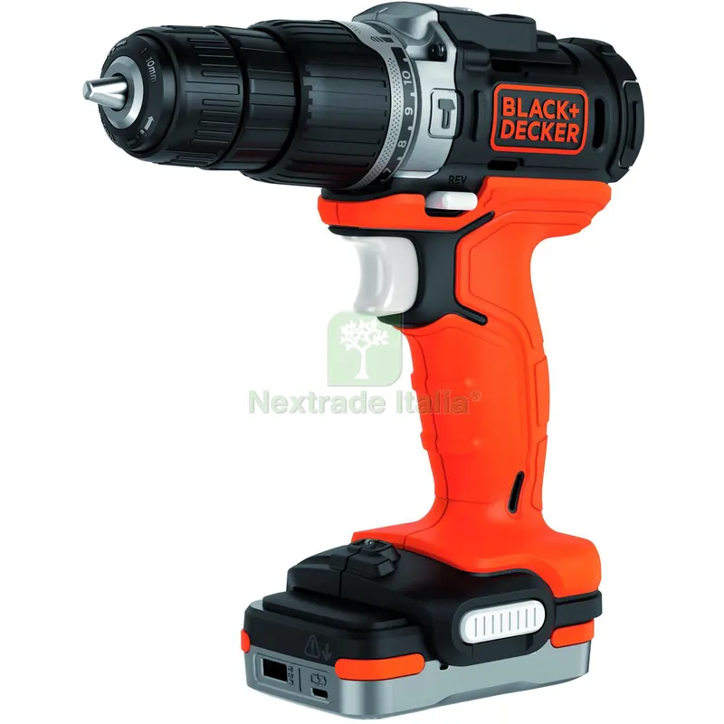 Black+Decker Trapano Avvitatore a Percussione BDCHD12S1-QW 12V 1 batteria 1,5 Ah — Trapani e avvitatori — rif. FERX.VIT57823 Black+Decker Trapano Avvitatore a Percussione BDCHD12S1-QW 12V 1 batteria 1,5 Ah — Trapani e avvitatori — rif. FERX.VIT57823