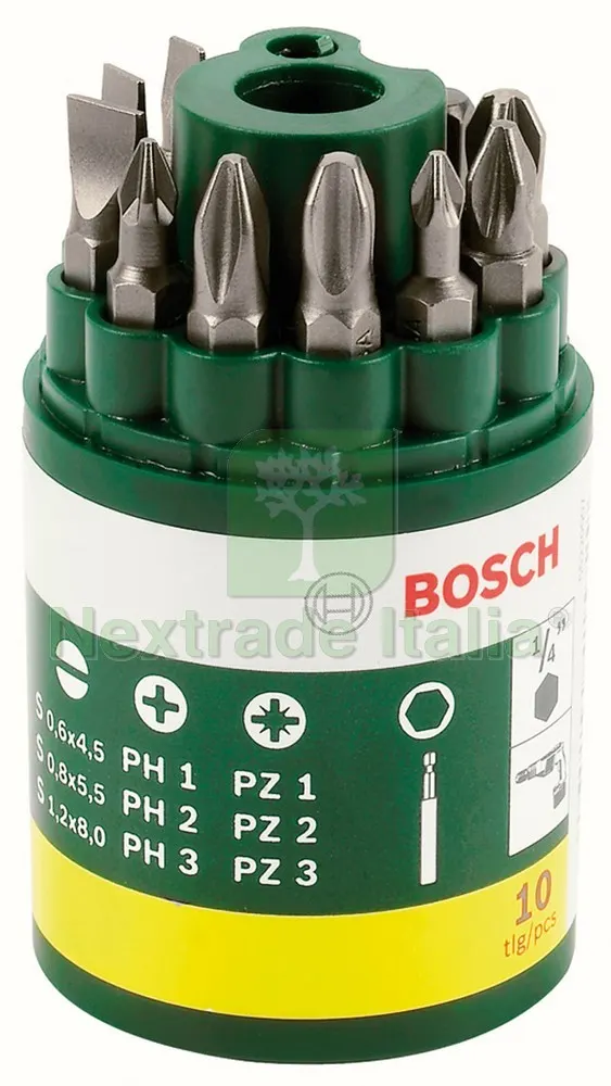 ASSORTIMENTO BIT DI AVVITAMENTO (PH + PZ+ TAGLIO) 10 pezzi — Tubi e raccordi — rif. FERX.VIT18779 ASSORTIMENTO BIT DI AVVITAMENTO (PH + PZ+ TAGLIO) 10 pezzi — Tubi e raccordi — rif. FERX.VIT18779