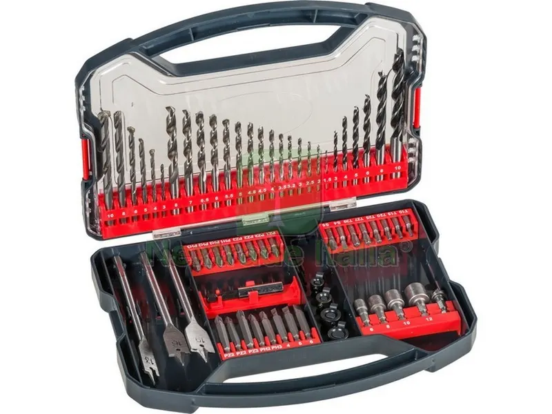 SET BIT & PUNTE POWER BOX 62 pezzi — Punte, frese e dischi — rif. FERX.VIT50145