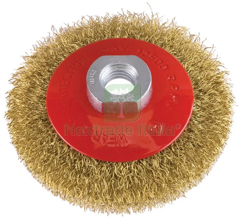 SPAZZOLA CIRCOLARE CONICA Art. 468.00 Ø mm. 120 — Punte, frese e dischi — rif. FERX.VIT13187 SPAZZOLA CIRCOLARE CONICA Art. 468.00 Ø mm. 120 — Punte, frese e dischi — rif. FERX.VIT13187