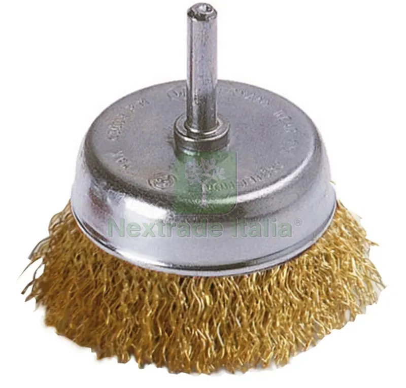 10PZ SPAZZOLA A TAZZA CON GAMBO Ø mm. 50 — Punte, frese e dischi — rif. FERX.VIT33417