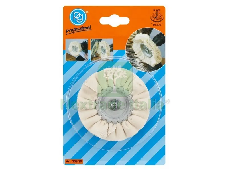 Ruota in Tessuto per Lucidare Art. 339.30 Ø mm. 80 - gambo Ø mm. 6 — Casalinghi e organizzazione — rif. FERX.VIT55232 — foto 2 Ruota in Tessuto per Lucidare Art. 339.30 Ø mm. 80 - gambo Ø mm. 6 — Casalinghi e organizzazione — rif. FERX.VIT55232 — foto 2