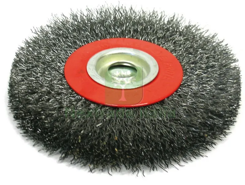 SPAZZOLA CIRCOLARE foro Ø mm. 16 mm. 125x18 — Punte, frese e dischi — rif. FERX.VIT7006