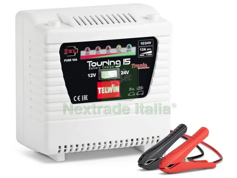 Telwin CARICABATTERIE TOURING 15 - 130 W — Batterie e caricabatterie — rif. FERX.VIT54356 Telwin CARICABATTERIE TOURING 15 - 130 W — Batterie e caricabatterie — rif. FERX.VIT54356