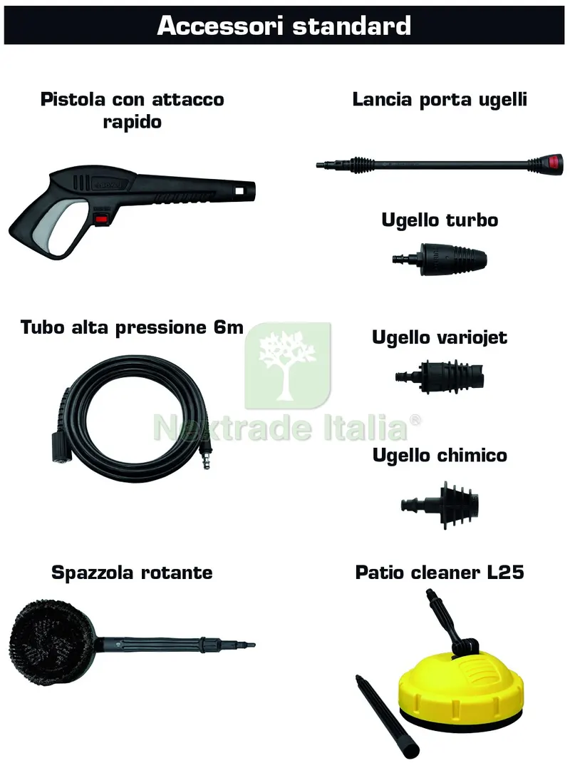 IDROPULITRICE AD ACQUA FREDDA PLANET 160 2.500 W con avvolgicavo, patio e spazzola — Smerigliatrici e seghe — rif. FERX.VIT59121 — foto 2 IDROPULITRICE AD ACQUA FREDDA PLANET 160 2.500 W con avvolgicavo, patio e spazzola — Smerigliatrici e seghe — rif. FERX.VIT59121 — foto 2