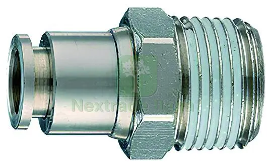 10PZ RACCORDO DRITTO FILETTATO PER COMPRESSORI Ø mm. 8x1/4 M — Tubi e raccordi — rif. FERX.VIT59026