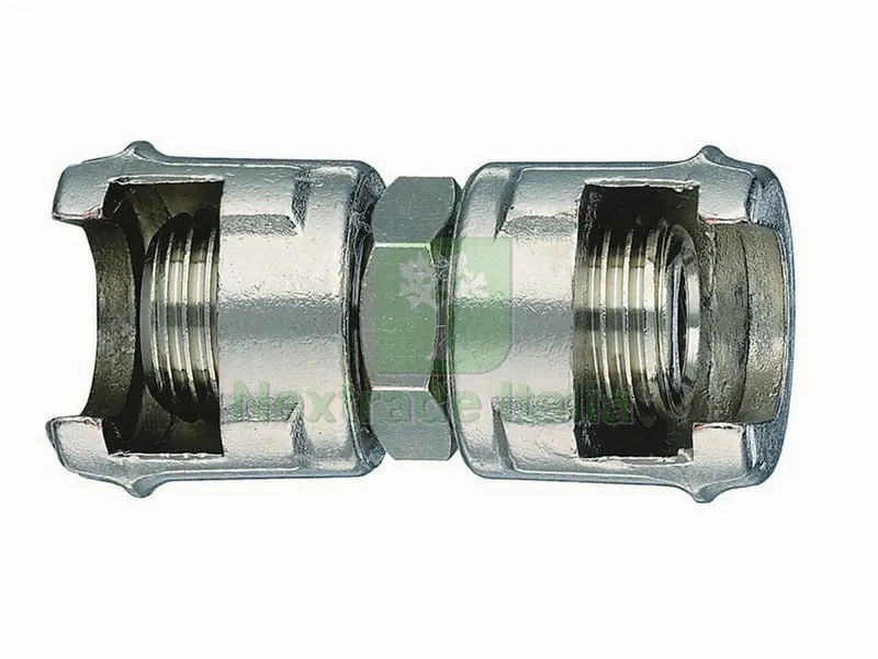 10PZ RACCORDO DI GIUNZIONE PER COMPRESSORI 2 DADI FRESATI — Tubi e raccordi — rif. FERX.VIT8163 10PZ RACCORDO DI GIUNZIONE PER COMPRESSORI 2 DADI FRESATI — Tubi e raccordi — rif. FERX.VIT8163