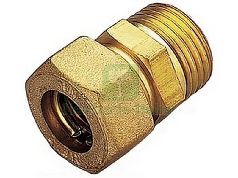 10PZ RACCORDO IN OTTONE PER TUBO IN RAME diritto maschio mis. 12x1/2 — Tubi e raccordi — rif. FERX.VIT24883