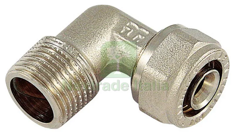 10PZ RACCORDO PER TUBO MULTISTRATO curvo maschio mis. 20x1/2 — Tubi e raccordi — rif. FERX.VIT36203