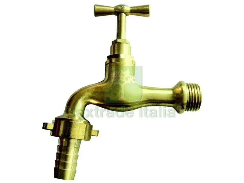RUBINETTO PORTAGOMMA IN OTTONE LUCIDATO MIS. 3/4 — Tubi e raccordi — rif. FERX.VIT48435