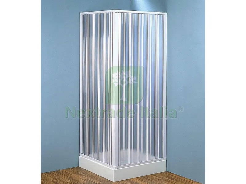 Box Doccia Angolare a Soffietto SKY acrilico cm. 60-80 x 60-80 x 185 h — Accessori bagno — rif. FERX.VIT36338