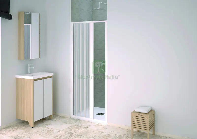 BOX DOCCIA A SOFFIETTO POINT acrilico cm. 90-110 x 185 h — Accessori bagno — rif. FERX.VIT54381 — foto 2