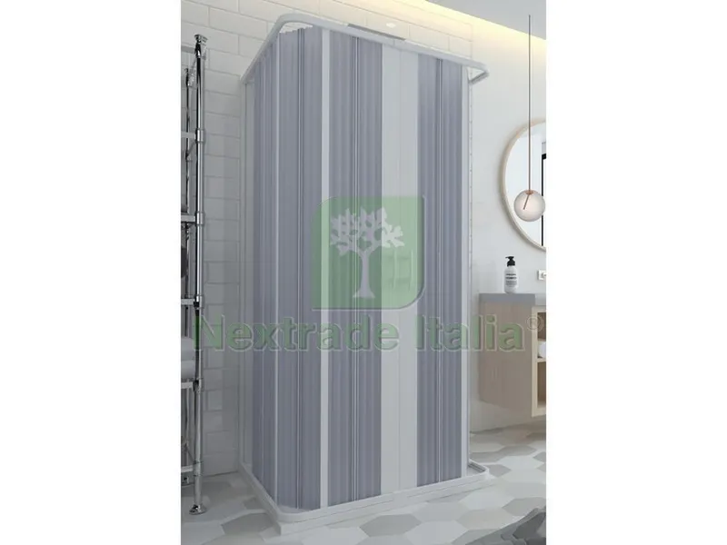 BOX DOCCIA 3 LATI A SOFFIETTO GOLD acrilico cm.60-80 x 70-90x185 h — Accessori bagno — rif. FERX.VIT36332 BOX DOCCIA 3 LATI A SOFFIETTO GOLD acrilico cm.60-80 x 70-90x185 h — Accessori bagno — rif. FERX.VIT36332