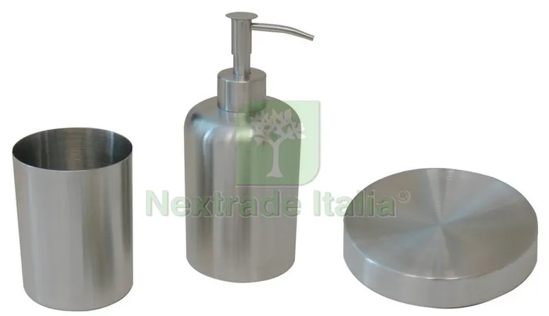 Kit Accessori da Bagno 3 PZ. Mod. Inox — Accessori bagno — rif. FERX.VIT28965 Kit Accessori da Bagno 3 PZ. Mod. Inox — Accessori bagno — rif. FERX.VIT28965