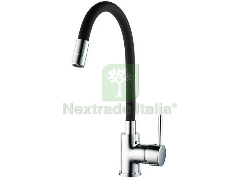 MISCELATORE LAVELLO A CANNA ALTA FLESSIBILE col. Nero — Rubinetti e valvole — rif. FERX.VIT49823 MISCELATORE LAVELLO A CANNA ALTA FLESSIBILE col. Nero — Rubinetti e valvole — rif. FERX.VIT49823