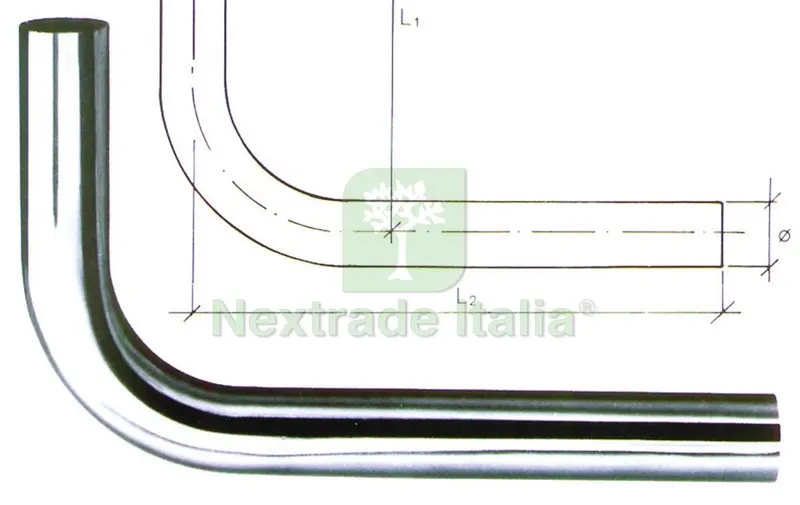 5PZ CANOTTO PER SCARICO SOTTOLAVABO CURVO 90° Ø mm. 30 mm. 150x250 — Sanitari e ceramiche — rif. FERX.VIT20490
