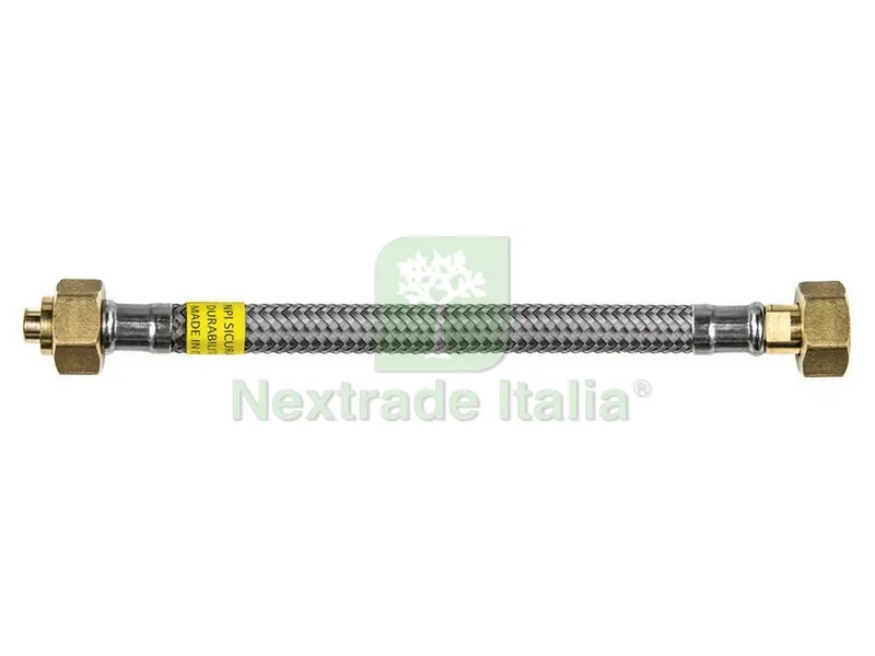 Flessibile per GAS GPL NG8 Attacco 1/2F x 1/2F cm. 100 — Flessibili e allacci — rif. FERX.VIT43801 Flessibile per GAS GPL NG8 Attacco 1/2F x 1/2F cm. 100 — Flessibili e allacci — rif. FERX.VIT43801