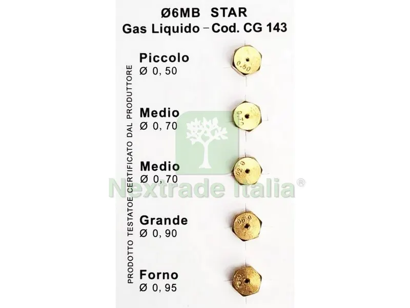 5CF UGELLI PER CUCINA GPL kit 5 pezzi — Tubi e raccordi — rif. FERX.VIT53752 5CF UGELLI PER CUCINA GPL kit 5 pezzi — Tubi e raccordi — rif. FERX.VIT53752