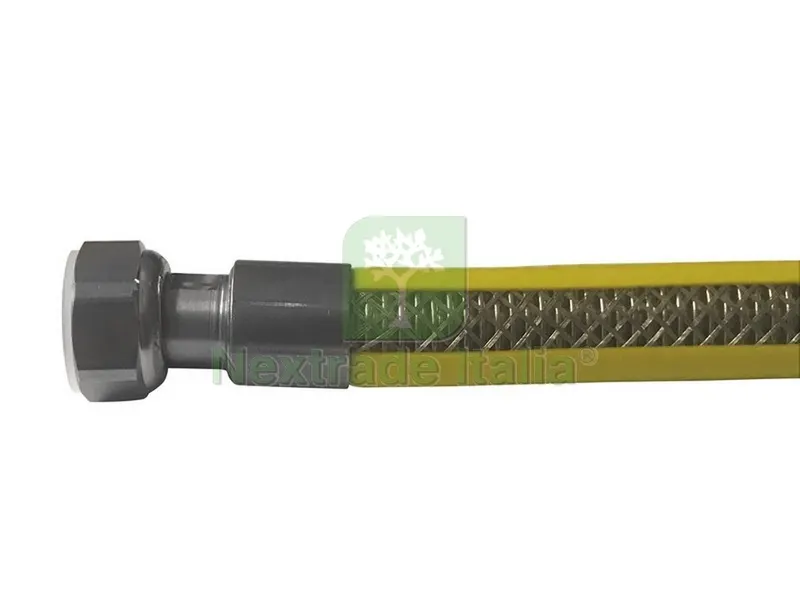 Flessibile per GAS Rivestito in PVC Attacco 1/2 F x 1/2 F cm. 150 — Flessibili e allacci — rif. FERX.VIT36637 Flessibile per GAS Rivestito in PVC Attacco 1/2 F x 1/2 F cm. 150 — Flessibili e allacci — rif. FERX.VIT36637