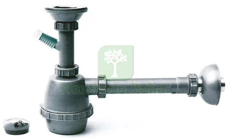 Sifone in Plastica a 1 Via con Piletta e Attacco Lavatrice mis. 1.1/4 — Scarichi e sifoni — rif. FERX.VIT13497 Sifone in Plastica a 1 Via con Piletta e Attacco Lavatrice mis. 1.1/4 — Scarichi e sifoni — rif. FERX.VIT13497