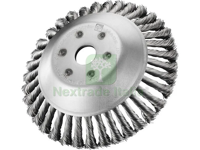 SPAZZOLA PER DECESPUGLIATORE EXTREME FILI ACCIAIO Ø mm. 200 — Attrezzi da giardino a motore — rif. FERX.VIT52272