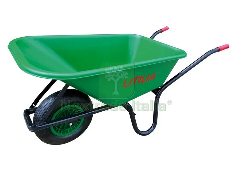 CARRIOLA CON VASCA IN PLASTICA col. verde lt. 100 — Attrezzi da giardino — rif. FERX.VIT46676 CARRIOLA CON VASCA IN PLASTICA col. verde lt. 100 — Attrezzi da giardino — rif. FERX.VIT46676
