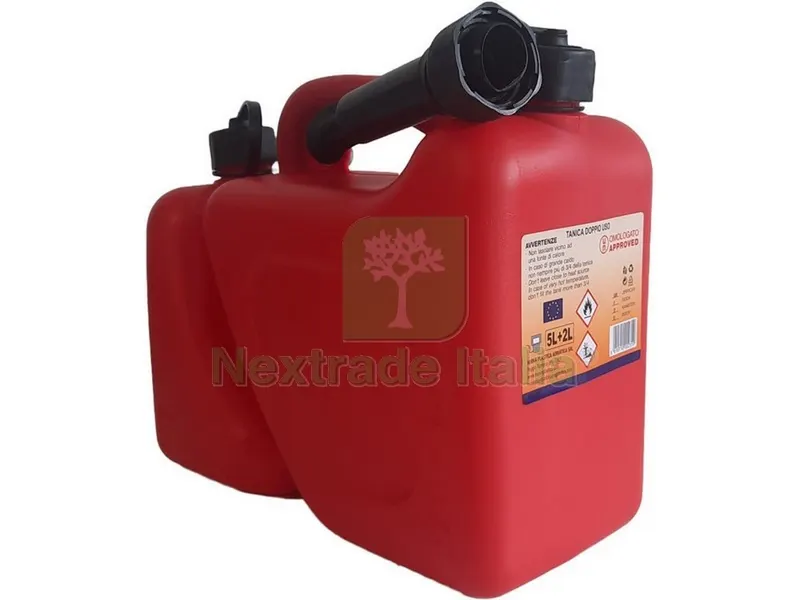 5PZ Tanica in Plastica Omologata per Carburante Doppio USO lt. 2+5 — Tempo libero outdoor — rif. FERX.VIT52948 — foto 2 5PZ Tanica in Plastica Omologata per Carburante Doppio USO lt. 2+5 — Tempo libero outdoor — rif. FERX.VIT52948 — foto 2