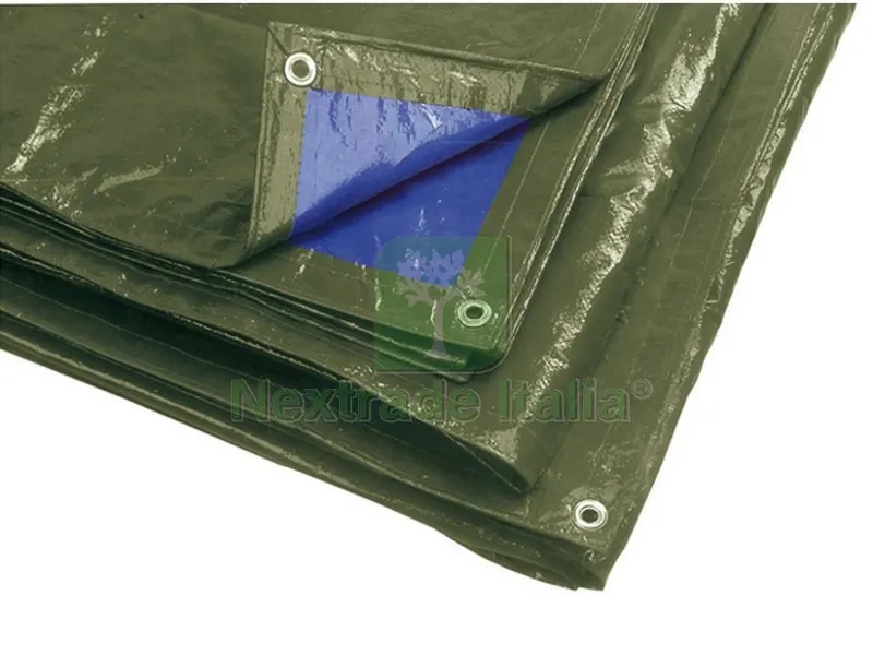 TELO OCCHIELLATO MULTIUSO IN POLIETILENE Col. Verde/Blu (120 gr/mq) mt. 2x3 — Teli, sacchi e reti agricole — rif. FERX.VIT43740 TELO OCCHIELLATO MULTIUSO IN POLIETILENE Col. Verde/Blu (120 gr/mq) mt. 2x3 — Teli, sacchi e reti agricole — rif. FERX.VIT43740