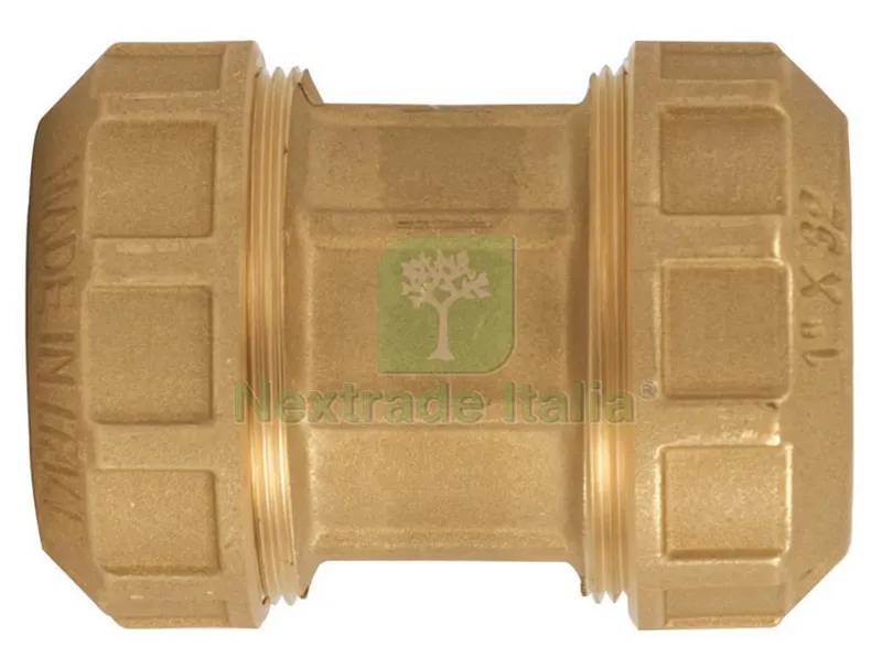 12PZ RACCORDO DI ACCOPPIAMENTO DIRITTO IN OTTONE Art. 720 mis. 1/2x20 — Tubi e raccordi — rif. FERX.VIT11344