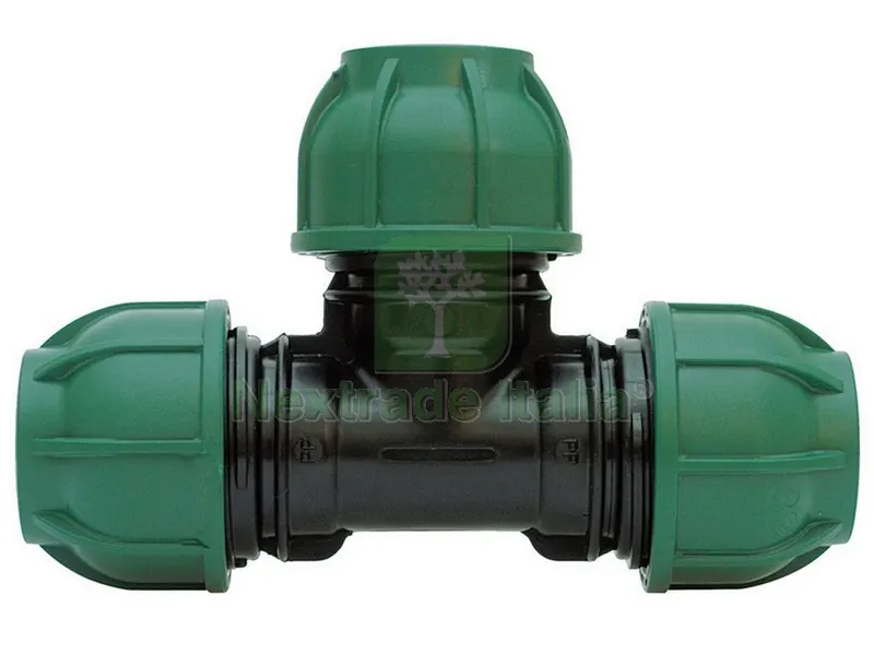 10PZ RACCORDO A COMPRESSIONE PN10 TEE 90° mis. 32x32x32 — Tubi e raccordi — rif. FERX.VIT32254