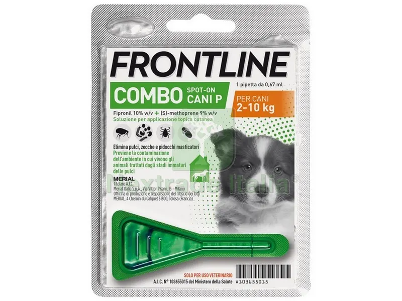 ANTIPARASSITARIO COMBO per cani 2¸10 kg. (cf. 1 pipetta) — Protezione piante e sementi — rif. FERX.VIT33702