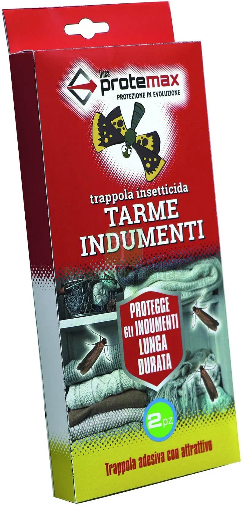 12CF TRAPPOLA ADESIVA PER TARME INDUMENTI 2 pz. — Disinfestazione e controllo nocivi — rif. FERX.VIT55222 12CF TRAPPOLA ADESIVA PER TARME INDUMENTI 2 pz. — Disinfestazione e controllo nocivi — rif. FERX.VIT55222