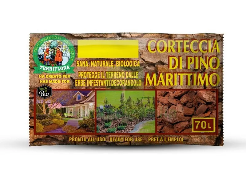 CORTECCIA DI PINO MARITTIMO lt. 70 — Protezione piante e sementi — rif. FERX.VIT52741 CORTECCIA DI PINO MARITTIMO lt. 70 — Protezione piante e sementi — rif. FERX.VIT52741