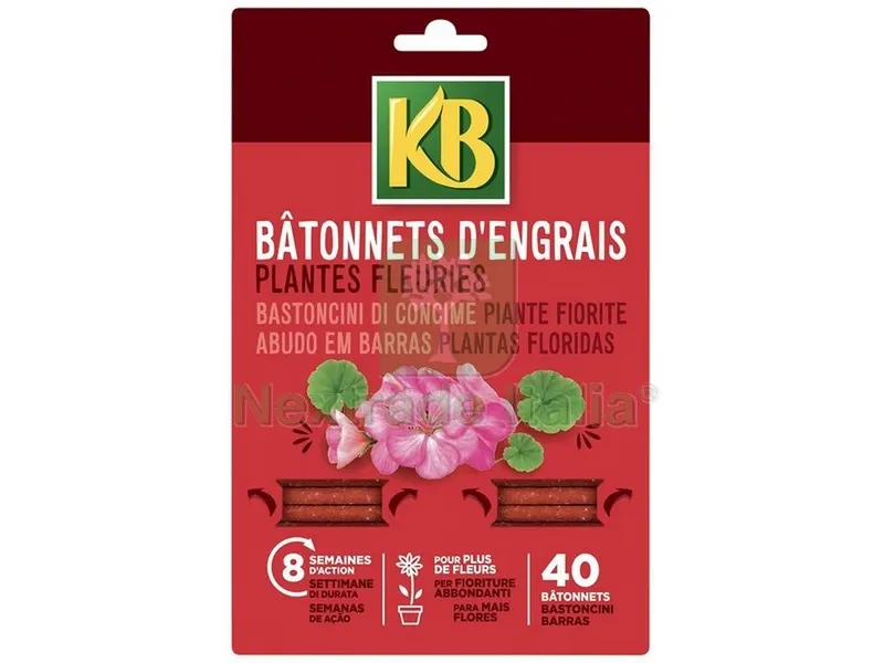 Concime Bastoncini Fertilizzanti Piante Fiorite pz. 40 — Protezione piante e sementi — rif. FERX.VIT52873 Concime Bastoncini Fertilizzanti Piante Fiorite pz. 40 — Protezione piante e sementi — rif. FERX.VIT52873
