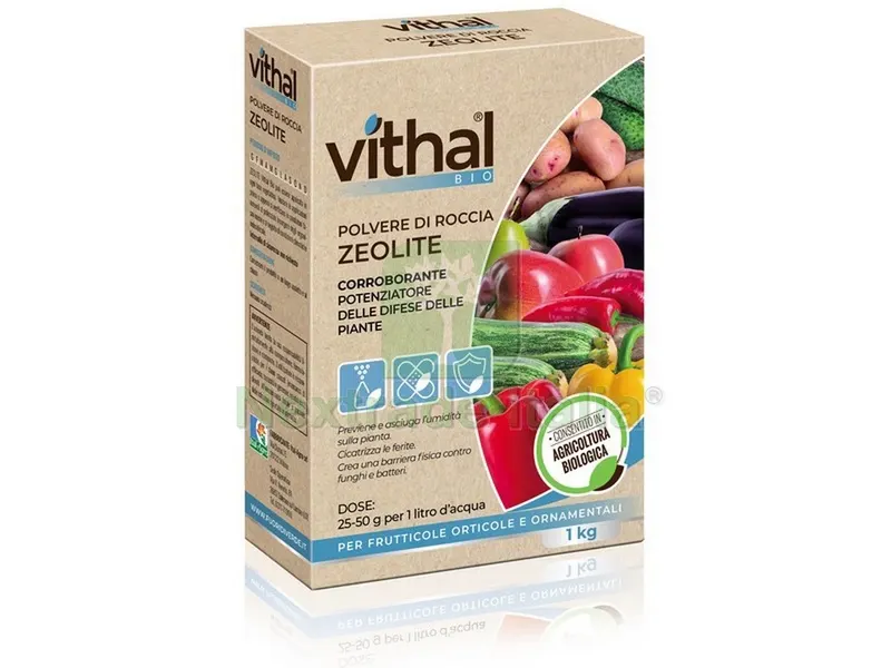VITHAL INTEGRATORE DI ZEOLITE PER PIANTE kg. 1 — Protezione piante e sementi — rif. FERX.VIT52940 VITHAL INTEGRATORE DI ZEOLITE PER PIANTE kg. 1 — Protezione piante e sementi — rif. FERX.VIT52940