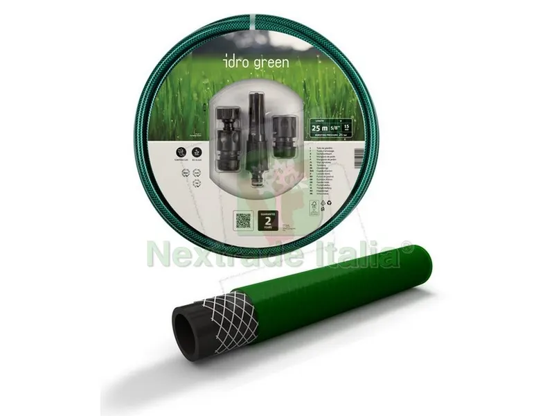 TUBO PER GIARDINAGGIO IDRO GREEN KIT 3 raccordi+lancia Ø mm.15 (mt. 15) — Tubi e raccordi — rif. FERX.VIT47934