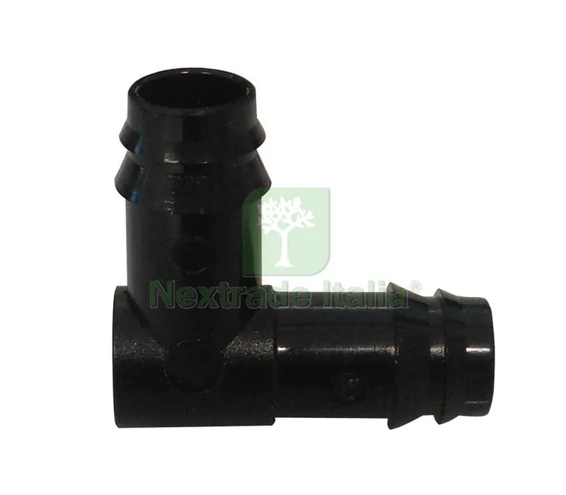100PZ RACCORDO PER ALA GOCCIOLANTE GOMITO 90° mm. 16x16 — Irrigazione — rif. FERX.VIT31128